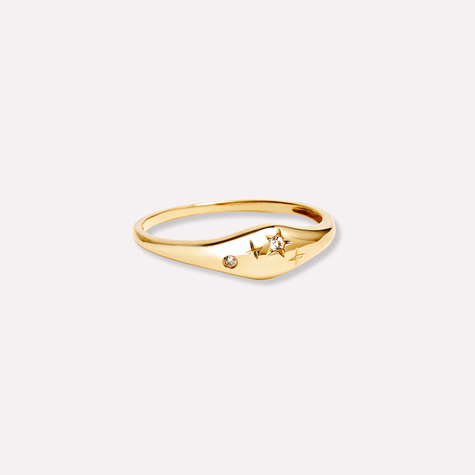 Zodiac Star Birthstone Ring