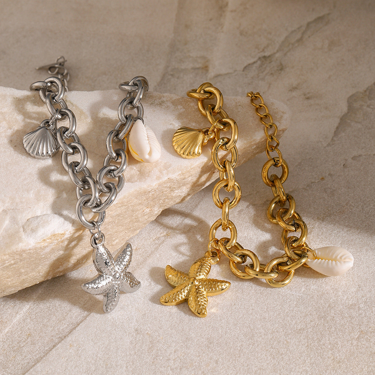 Ocean Charm Link Bracelet