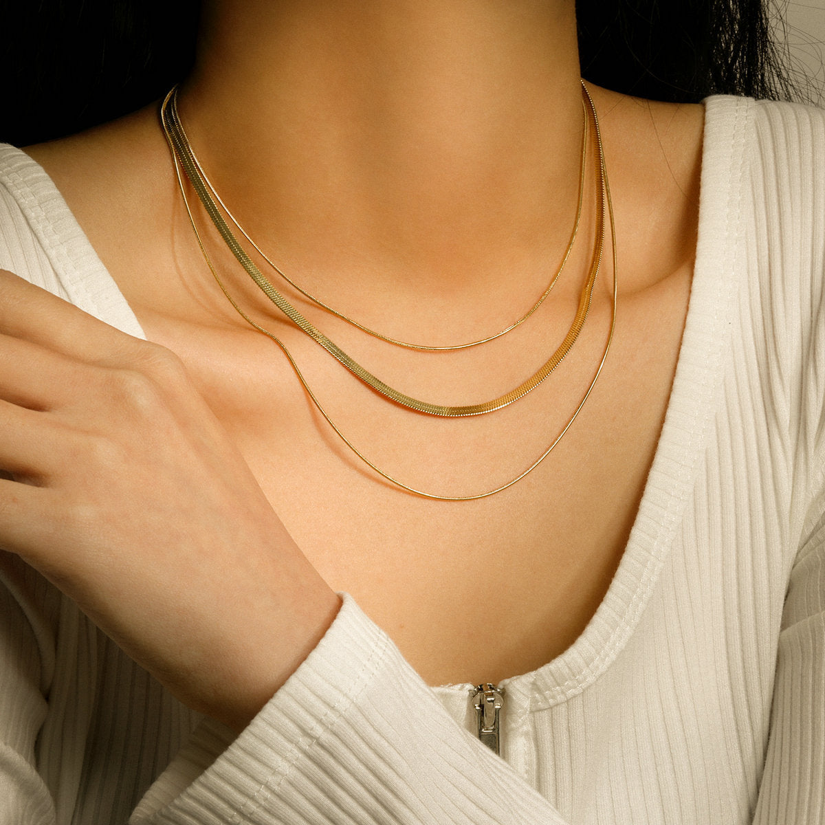 Layered Link Chain Necklace