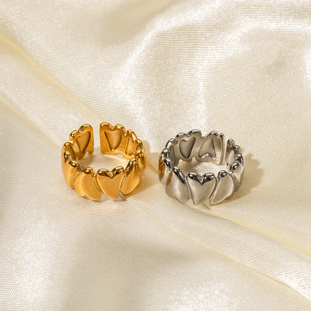 Chunky Heart Link Ring