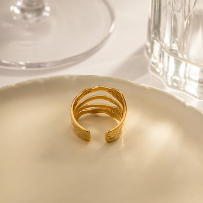 Fluid Texture Open Ring
