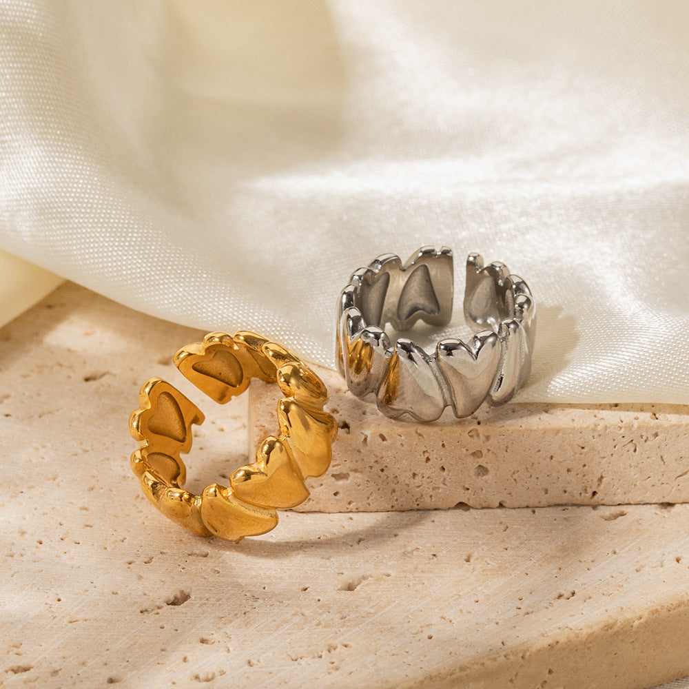 Chunky Heart Link Ring