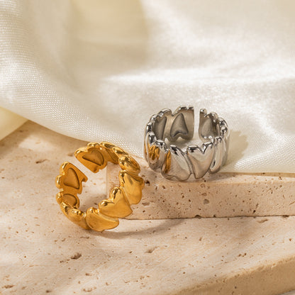 Chunky Heart Link Ring