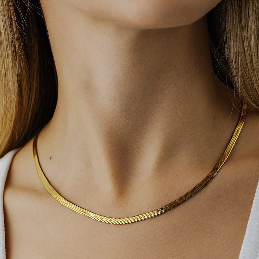 Flat Herringbone Necklace