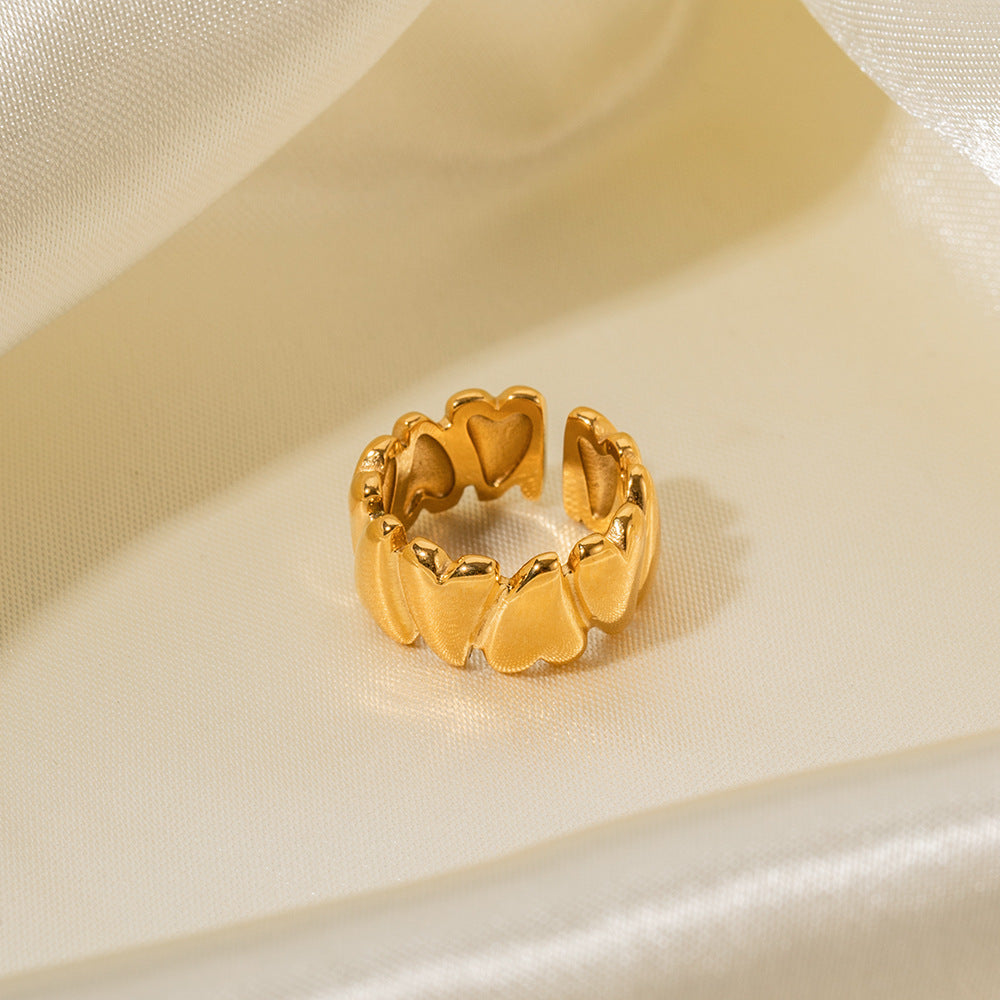 Chunky Heart Link Ring