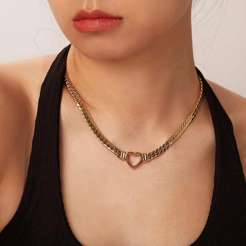 Heart Link Chain Necklace
