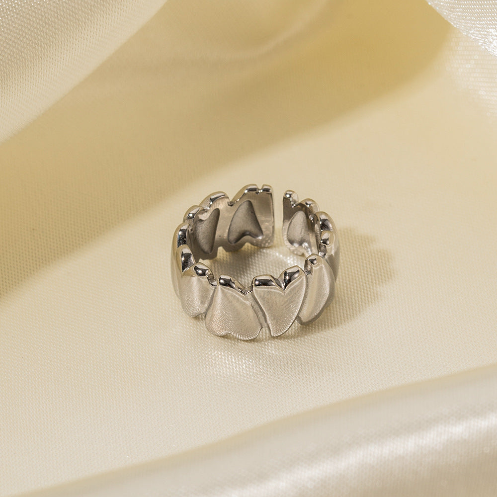 Chunky Heart Link Ring