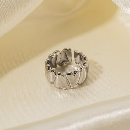 Chunky Heart Link Ring