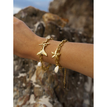 Ocean Charm Link Bracelet