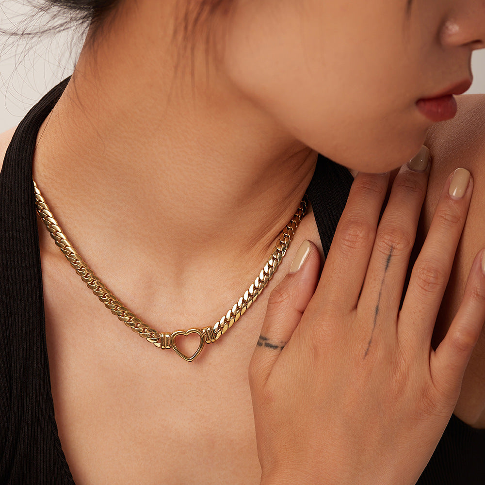 Heart Link Chain Necklace