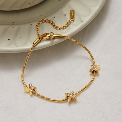 Cross station bracelet