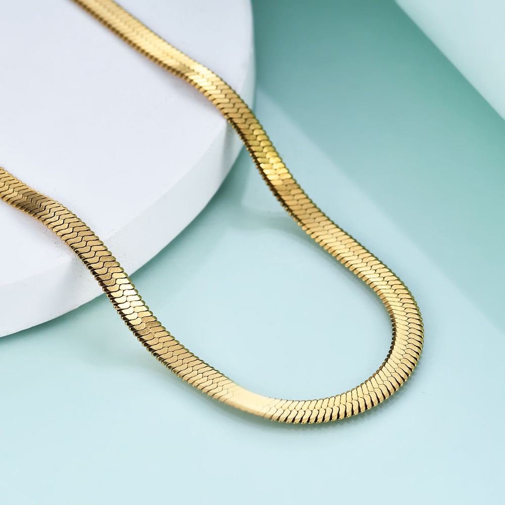 Flat Herringbone Necklace