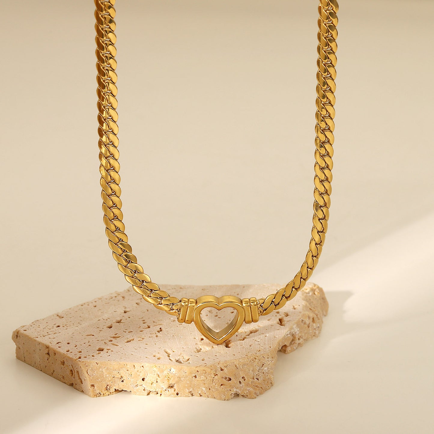 Heart Link Chain Necklace