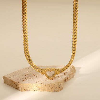 Heart Link Chain Necklace