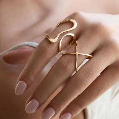 Wave Statement Open Ring