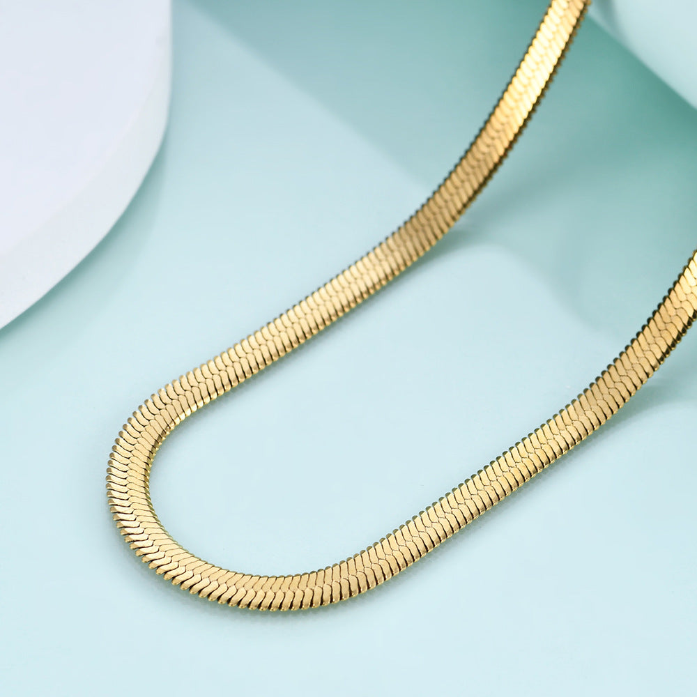 Flat Herringbone Necklace