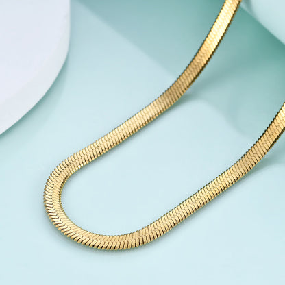 Flat Herringbone Necklace