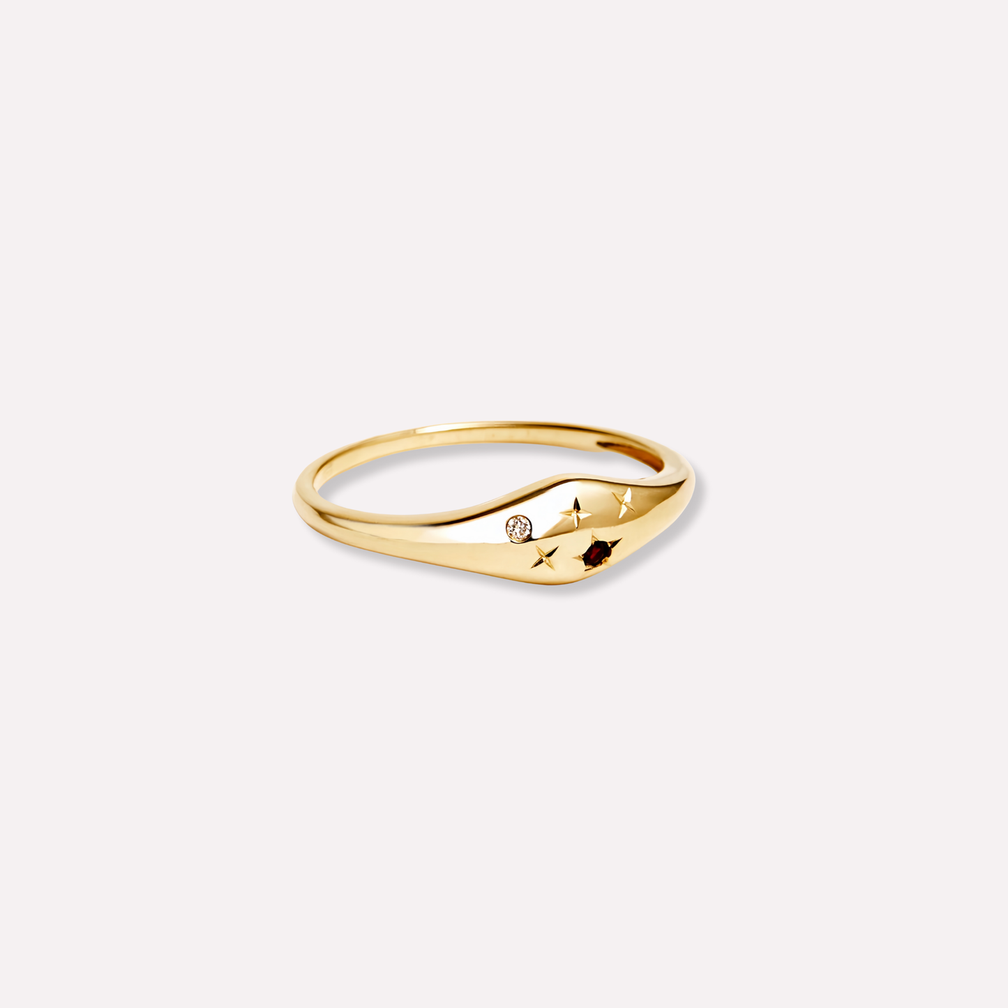 Zodiac Star Birthstone Ring