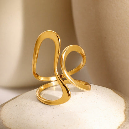 Wave Statement Open Ring