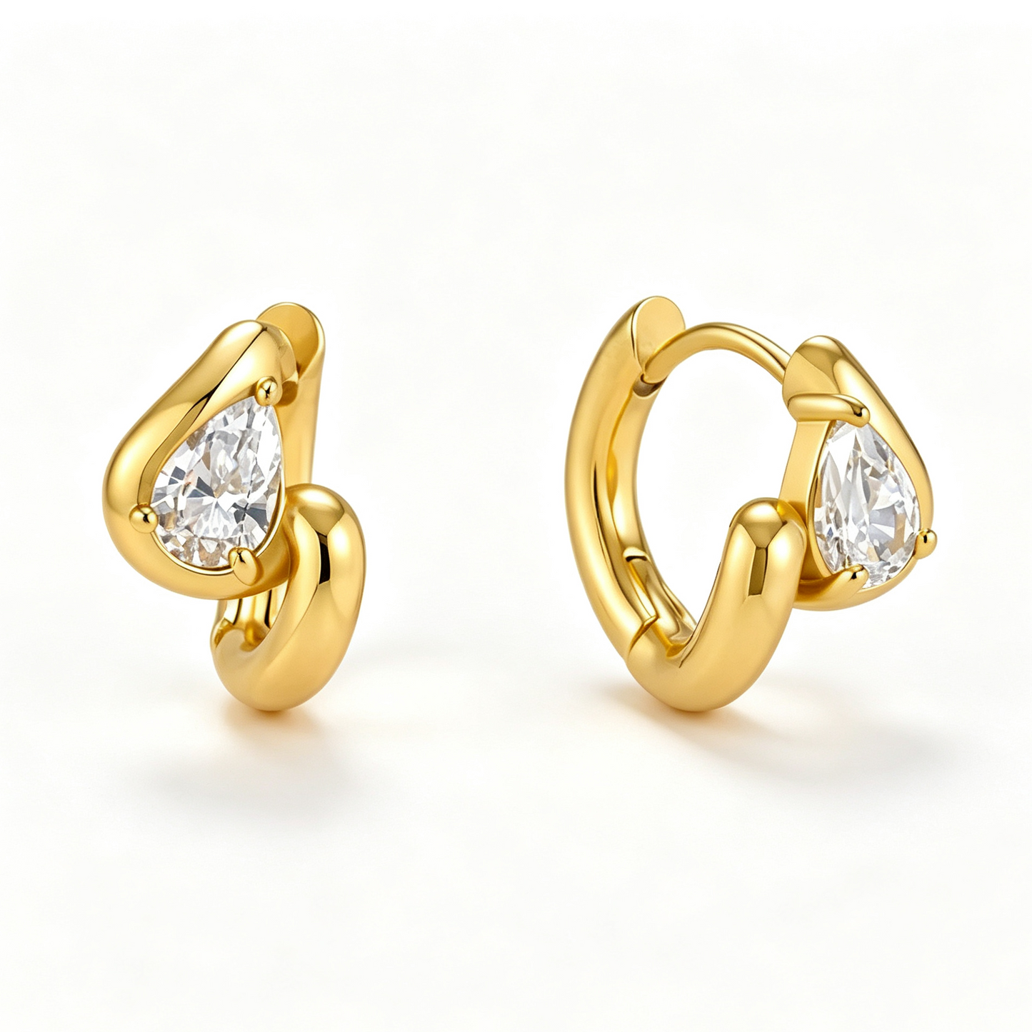 Teardrop Small Hoop Earrings