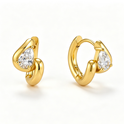 Teardrop Small Hoop Earrings