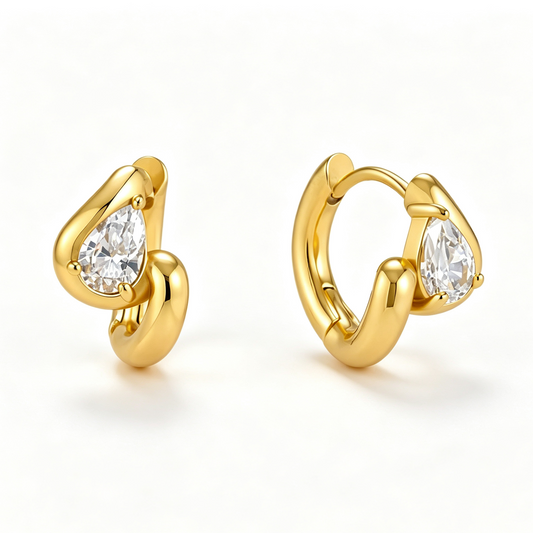 Teardrop Small Hoop Earrings
