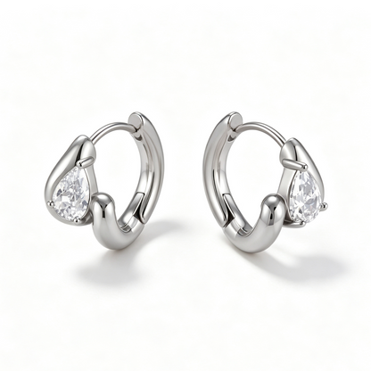 Teardrop Small Hoop Earrings