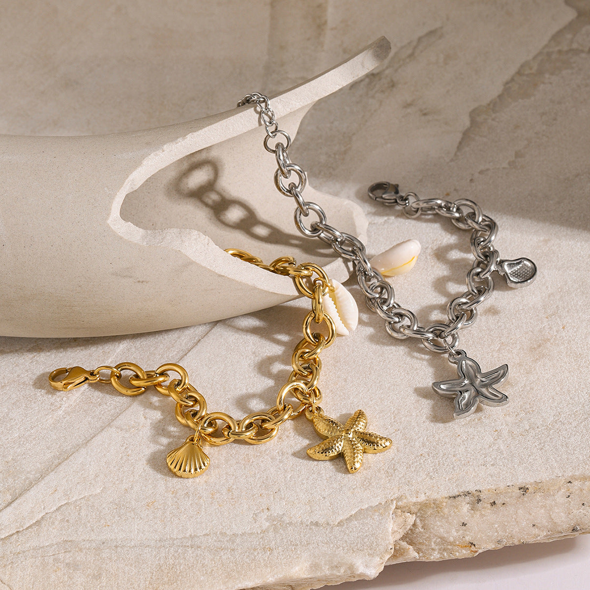 Ocean Charm Link Bracelet