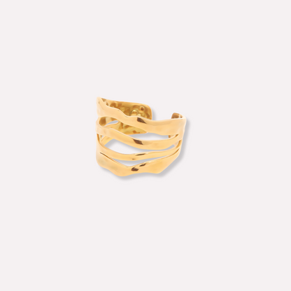 Fluid Texture Open Ring