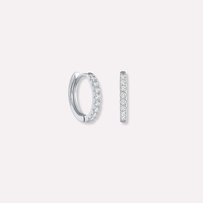 Pavé Huggie Hoops