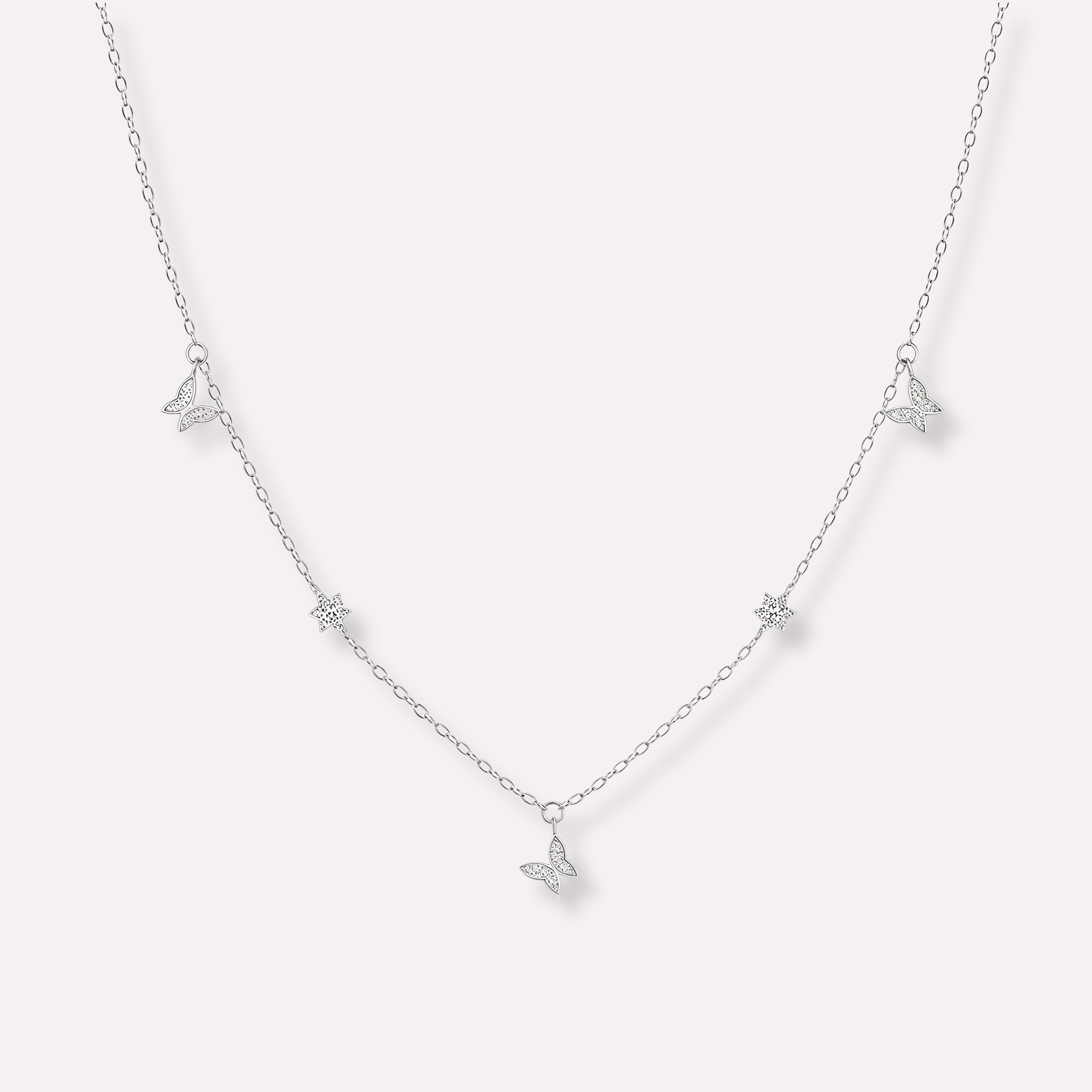 Pavé Butterfly Necklace