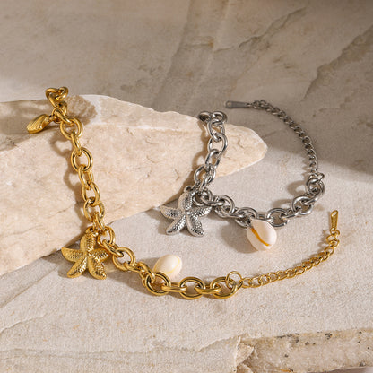 Ocean Charm Link Bracelet