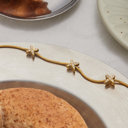 Cross station bracelet