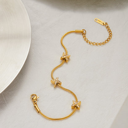 Cross station bracelet