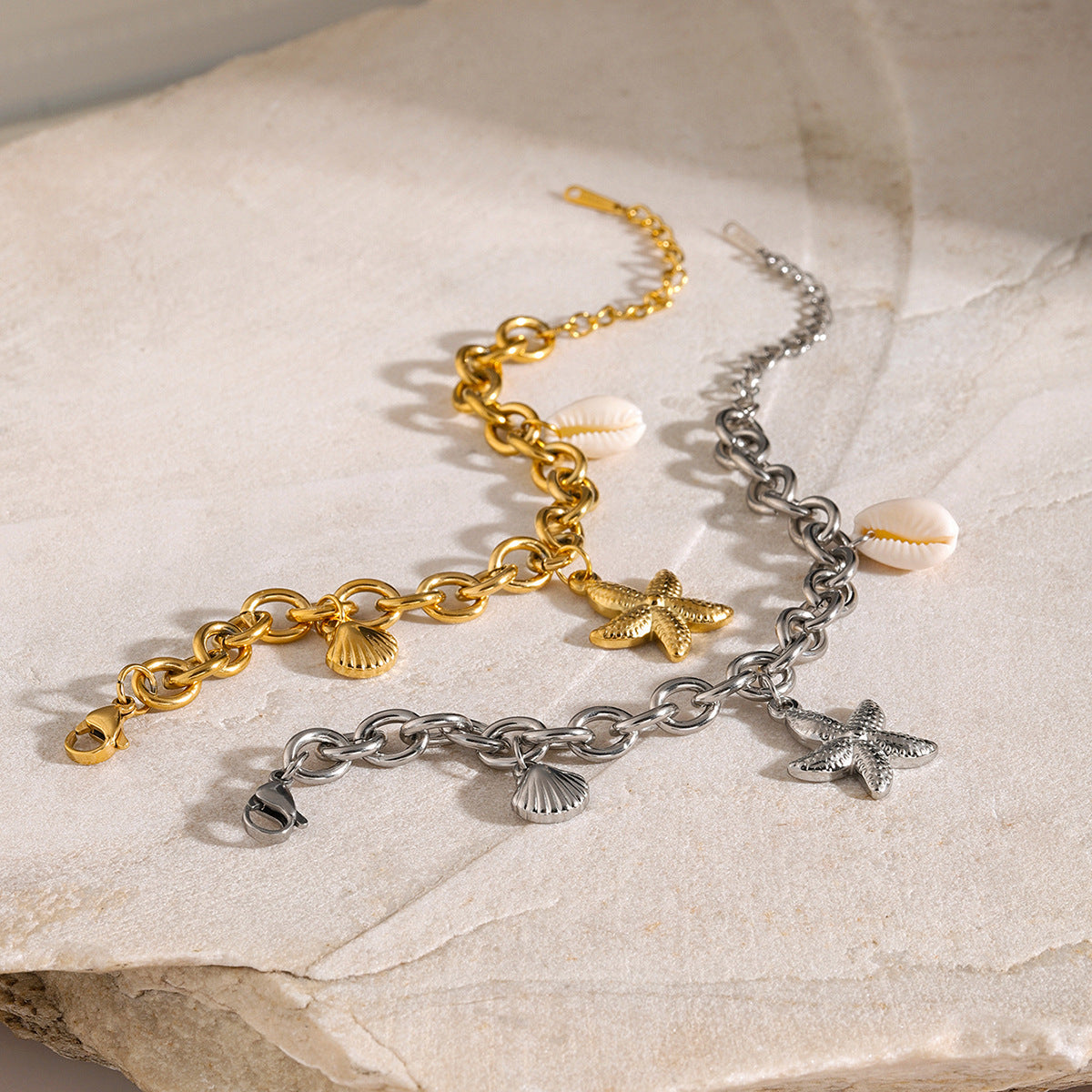 Ocean Charm Link Bracelet