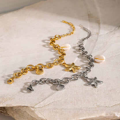 Ocean Charm Link Bracelet