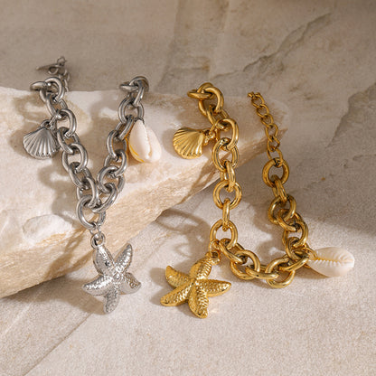 Ocean Charm Link Bracelet