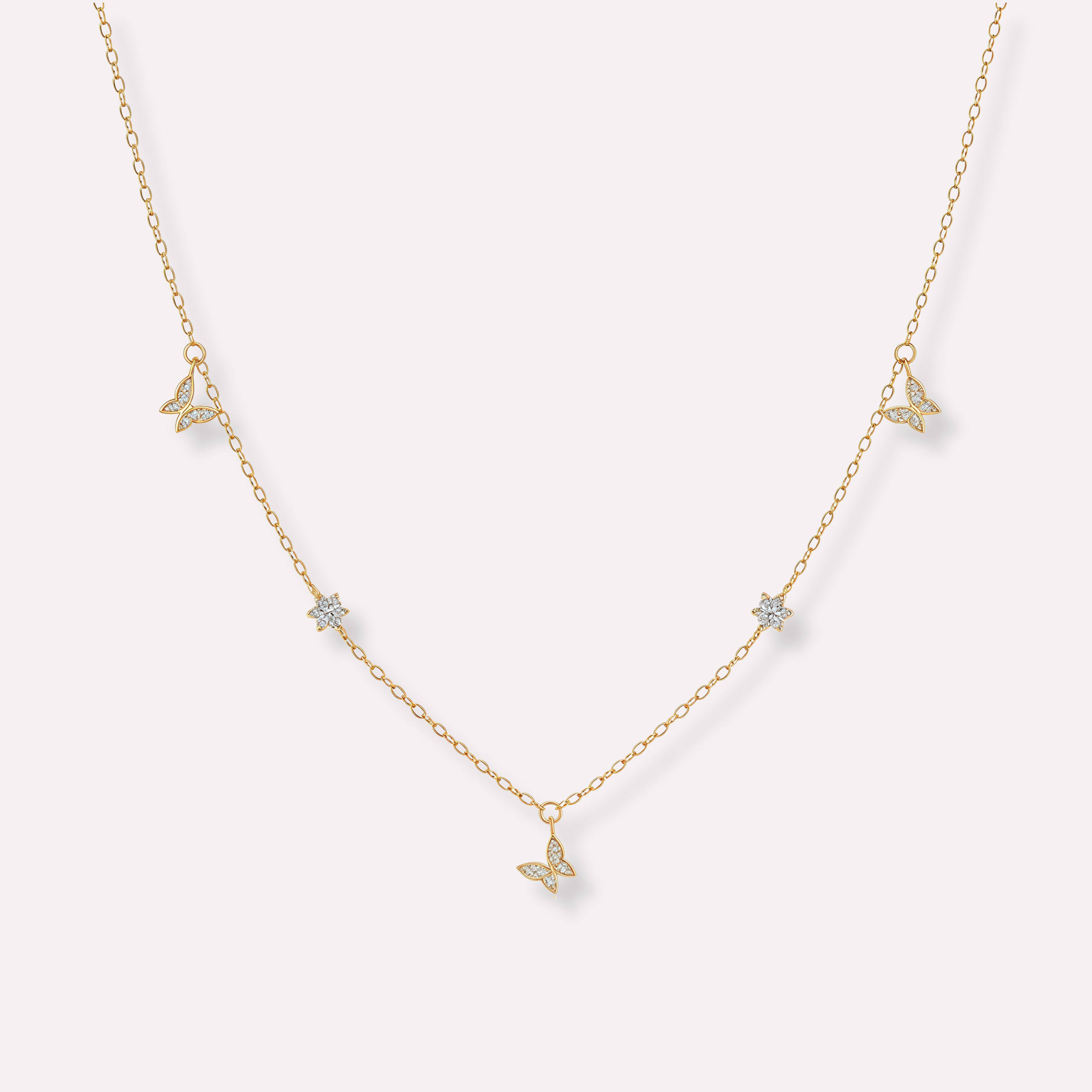 Pavé Butterfly Necklace