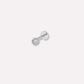 Solitaire Bezel Stud Earring(Single)