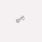 Solitaire Bezel Stud Earring(Single)
