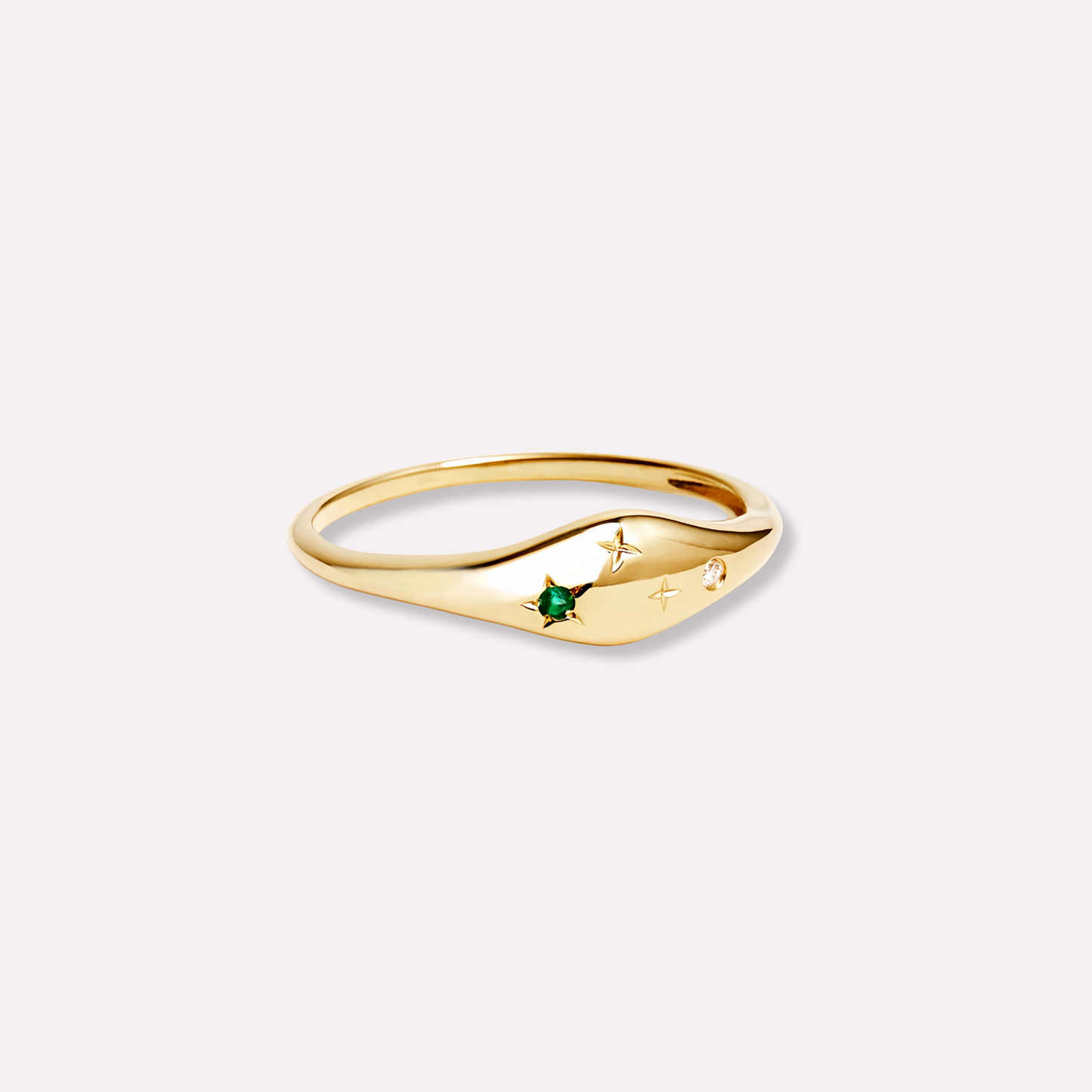 Zodiac Star Birthstone Ring