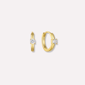 Solitaire Mini Huggie Hoops