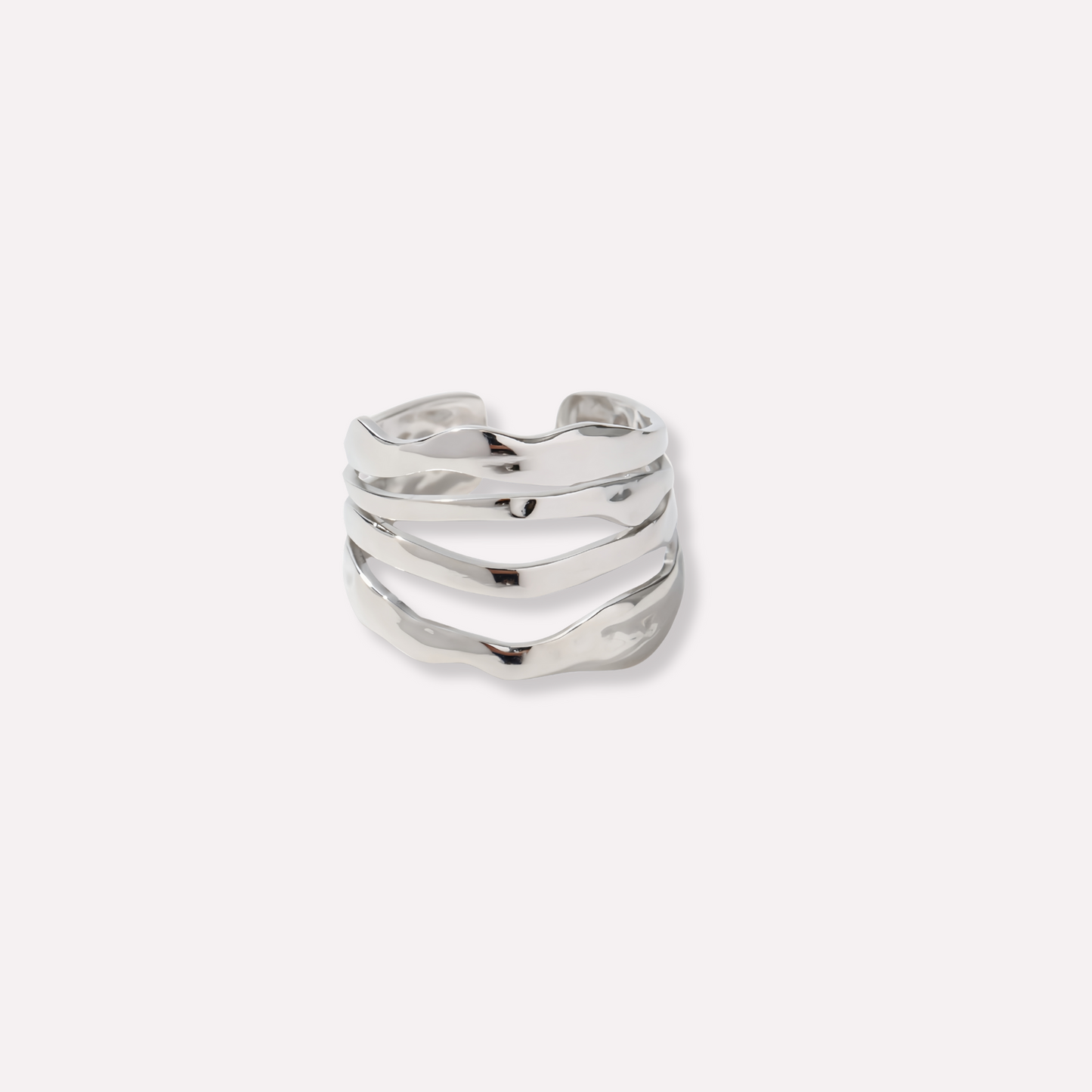 Fluid Texture Open Ring