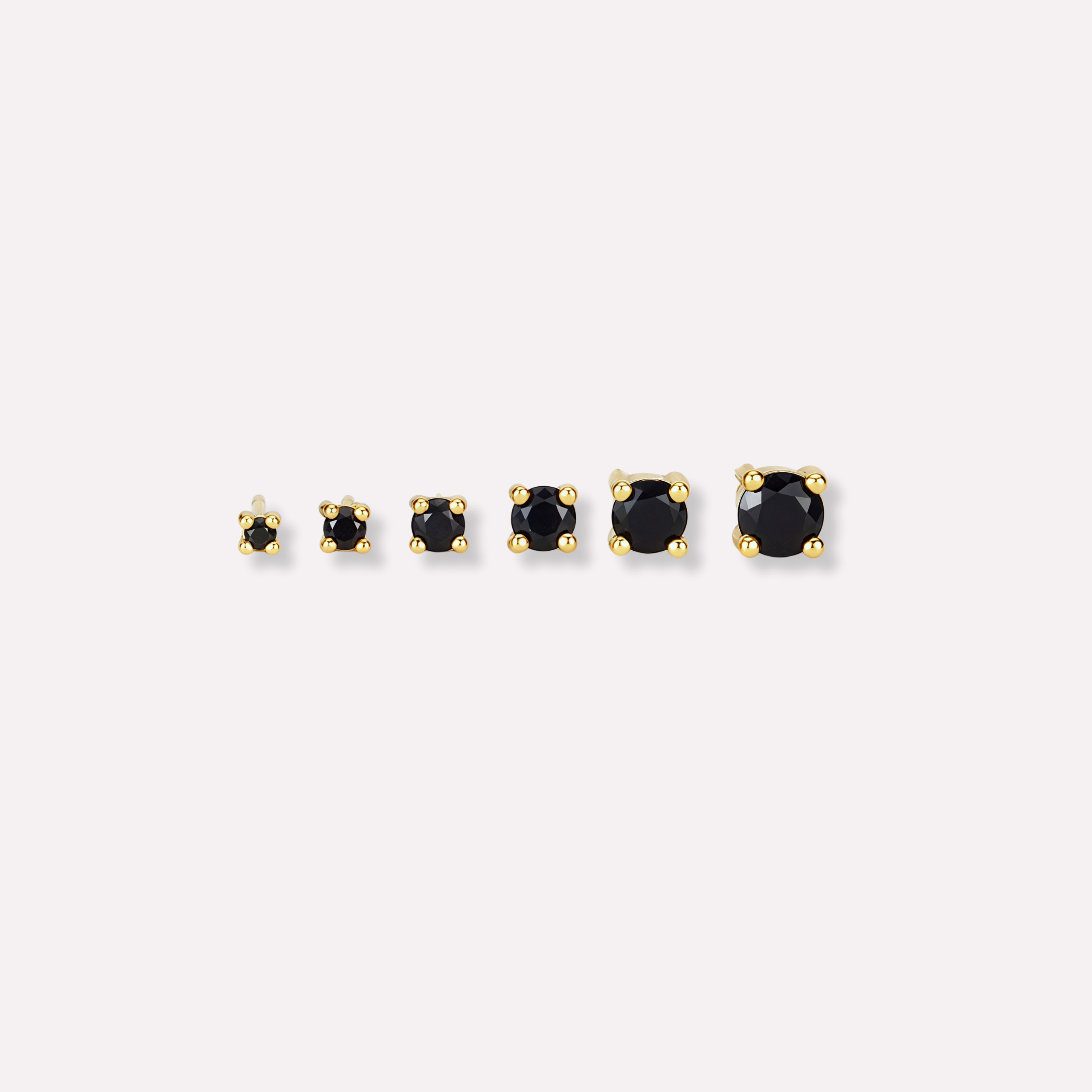 Solitaire Stud Earrings Bundle(6 in total)