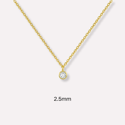 Delicate Solitaire Pendant Necklace