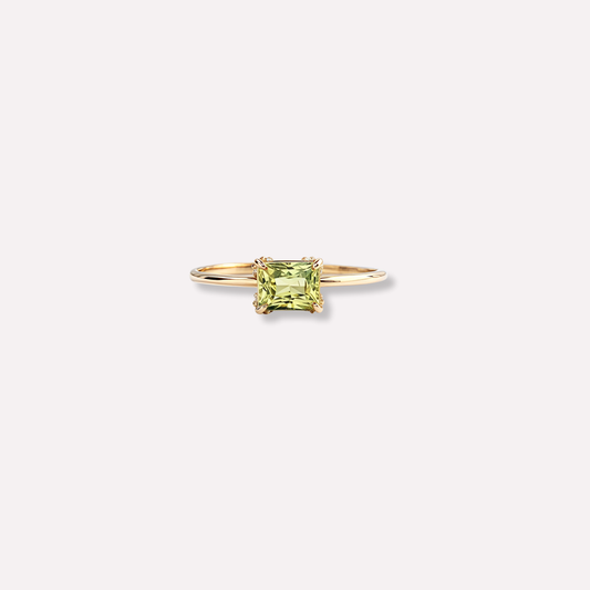 Baguette Peridot Ring