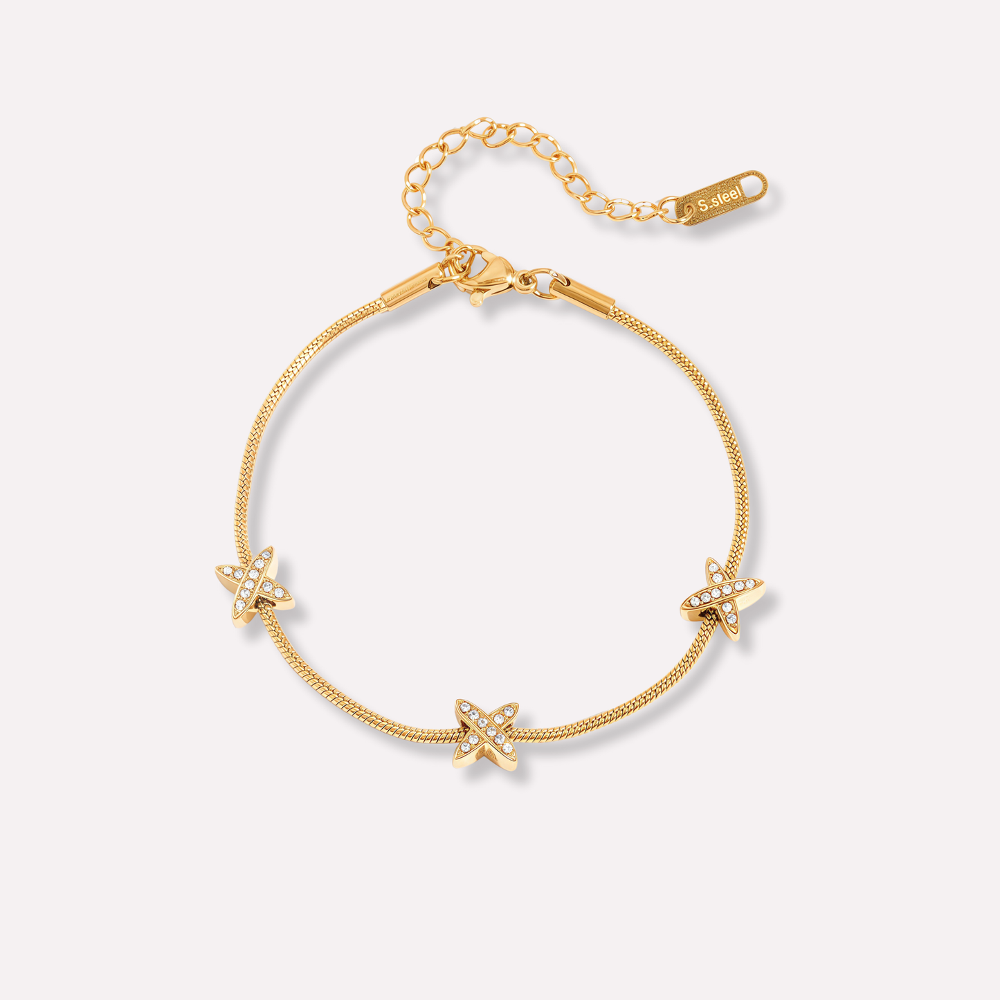 Cross station bracelet