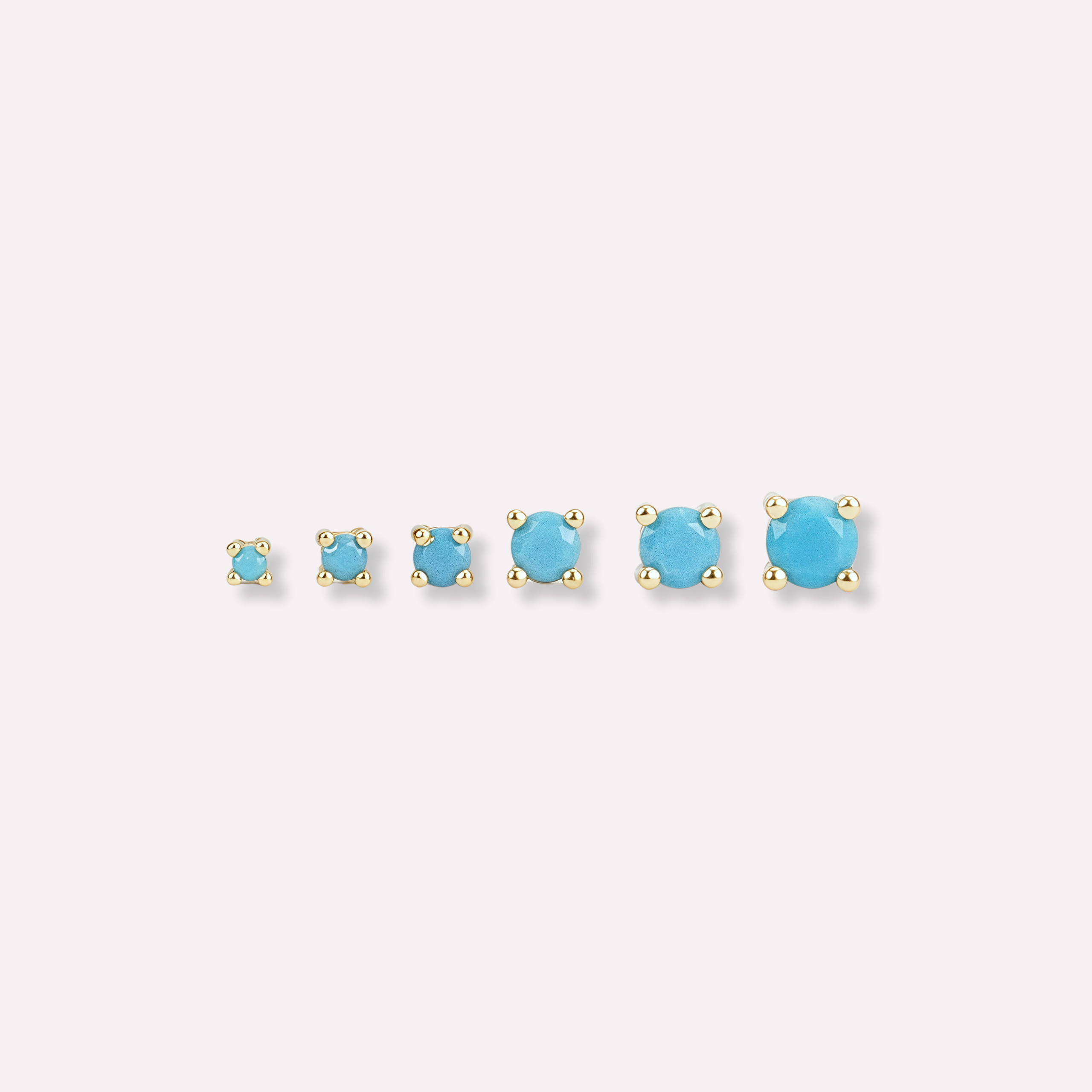 Solitaire Stud Earrings Bundle(6 in total)