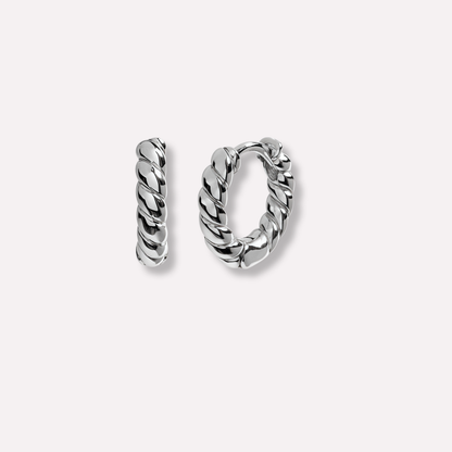 Twisted Huggie Hoops