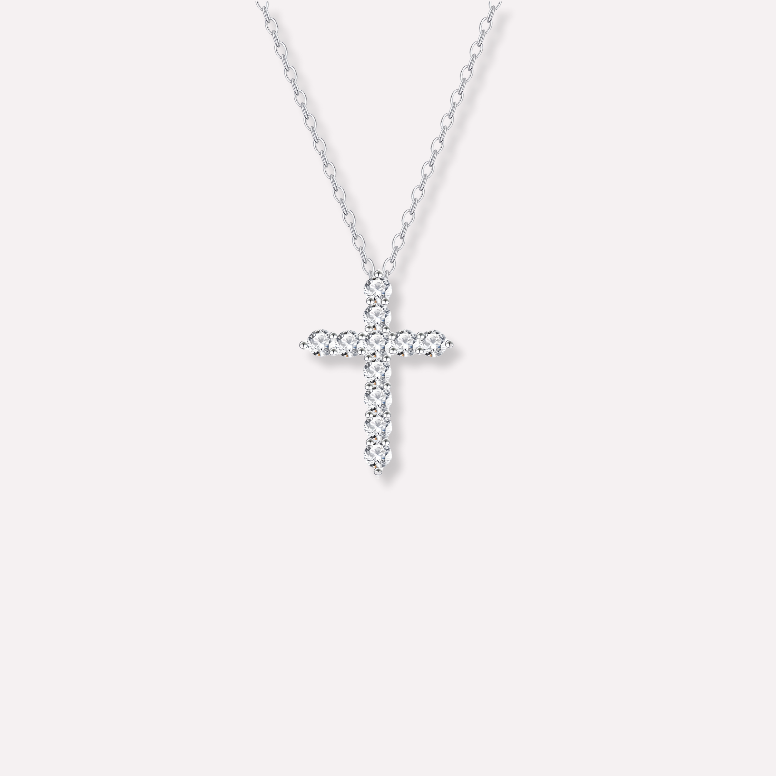 Floral Cross Pendant Necklace